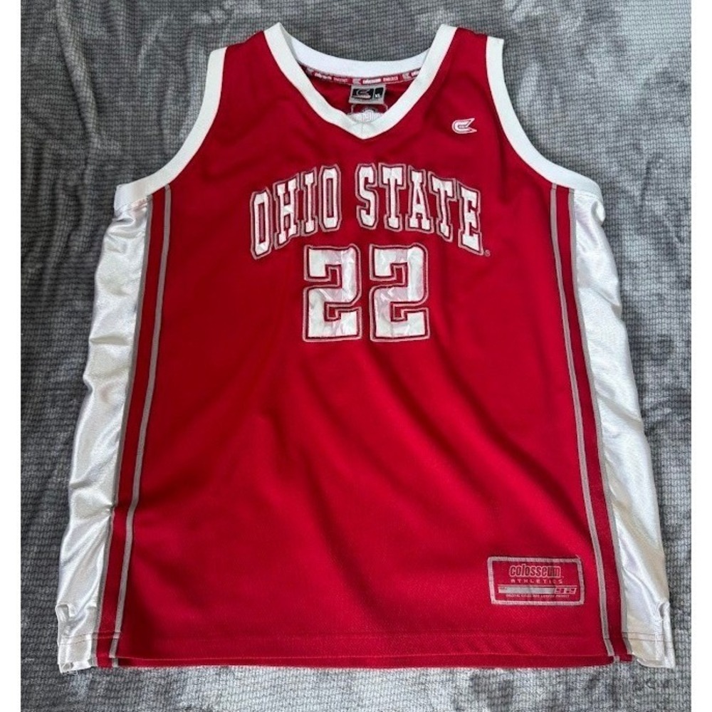 Colosseum Ohio State Buckeyes Basketball Jersey‎ Mens XL Red White NCAA 22 Y2K